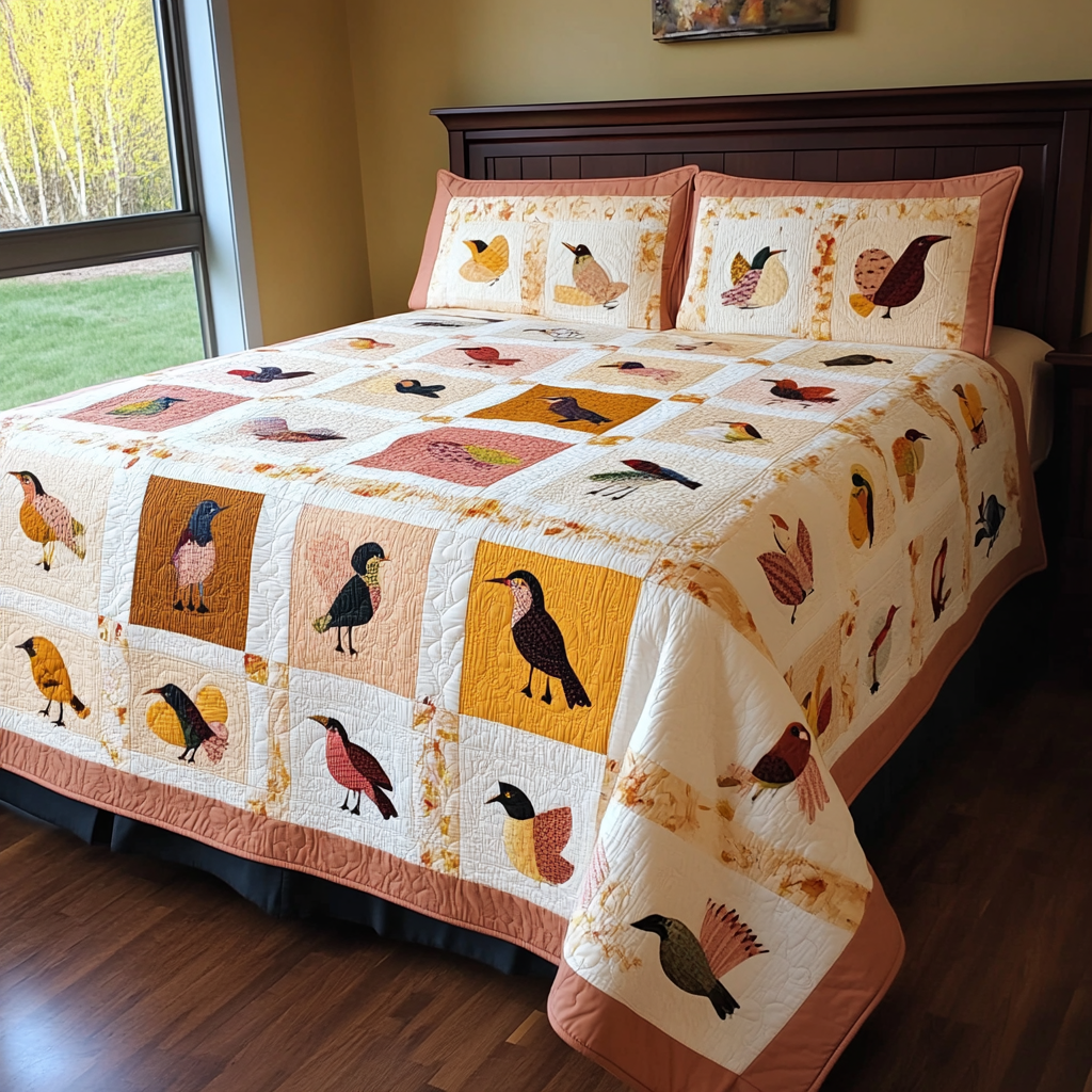 Bird DAI190824302 Quilt Bedding Set