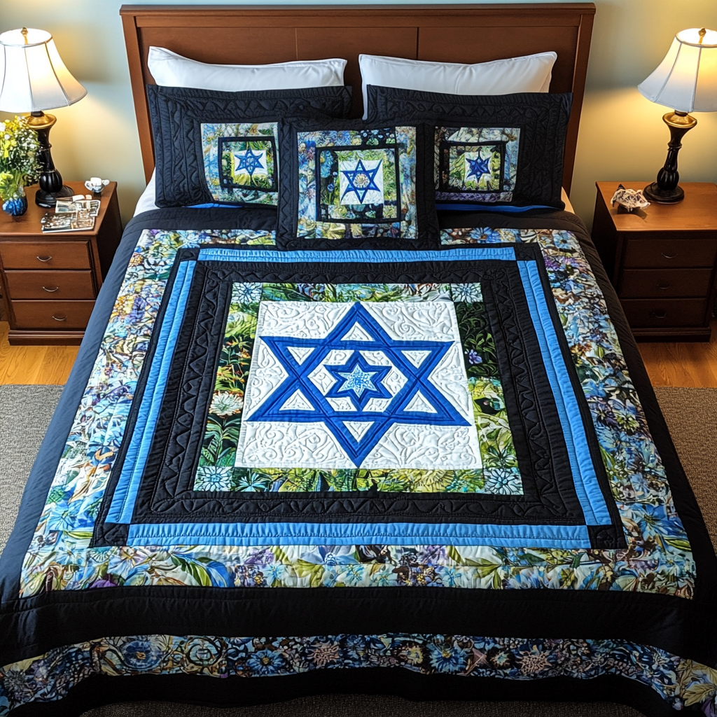 Jewish Star Of David DAI150125221 Quilt Bedding Set