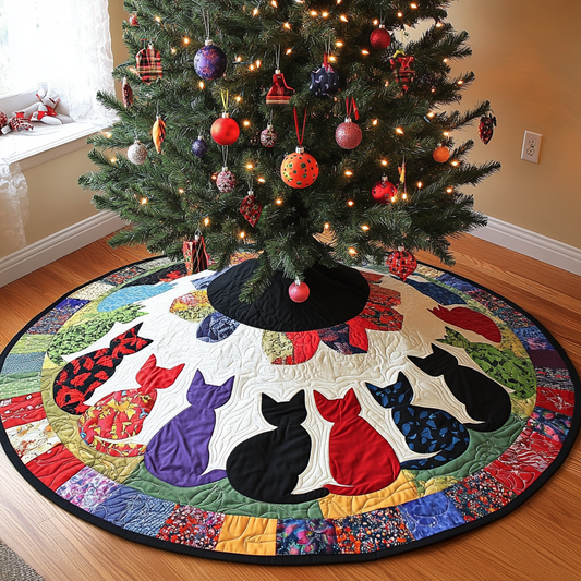 Cats TAI041024036 Quilted Tree Skirt