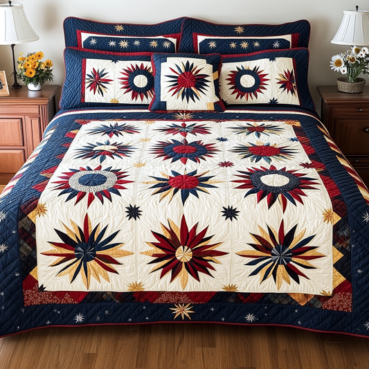 Patriotic Sunflower DAI040924060 Quilt Bedding Set