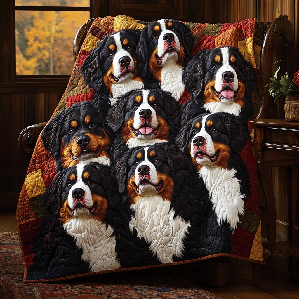 Bernese Mountain Dogs TAI111124246 Quilt Blanket