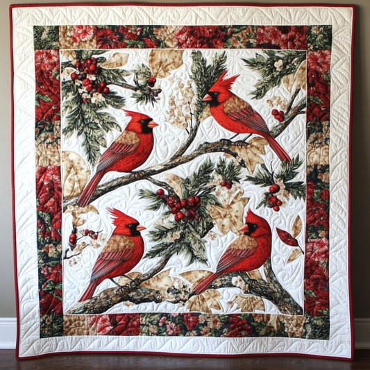 Christmas Cardinal TAI021024054 Quilt Blanket