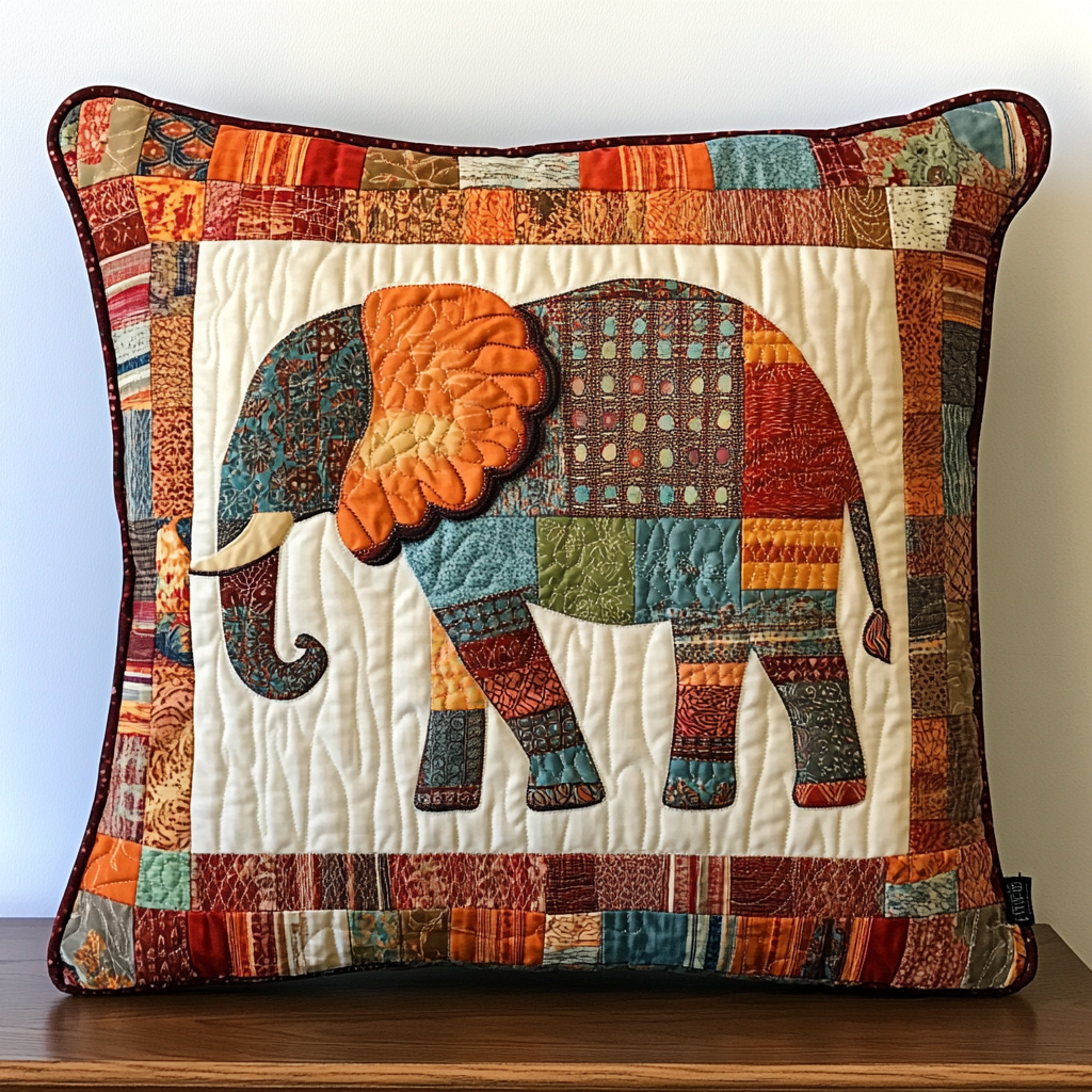 Elephant DAI230924139 Quilted Pillow Case