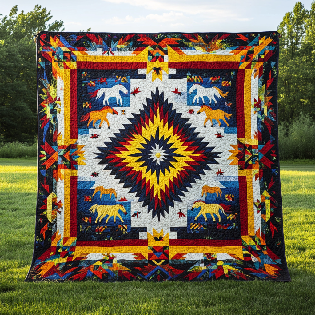 Native Horse TAI041024475 Quilt Blanket