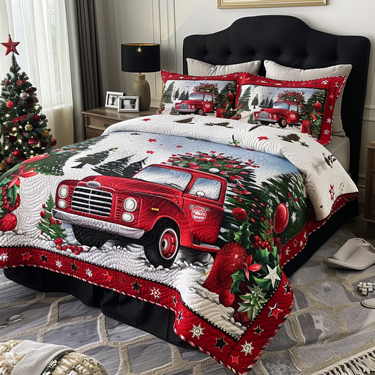 Christmas Truck TAI251124056 Quilt Bedding Set