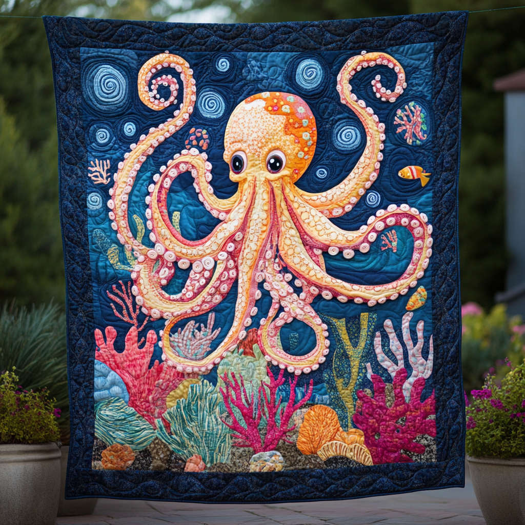 Octopus DAI110225113 Quilt Blanket