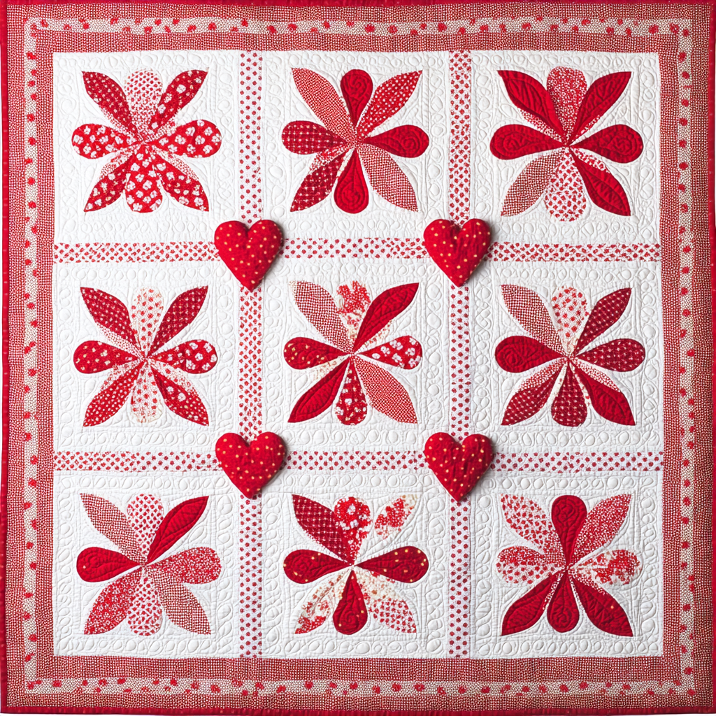 Flower Pinwheel TAI101224184 Quilt Blanket