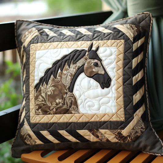 Horse TAI020324293 Quilted Pillow Case