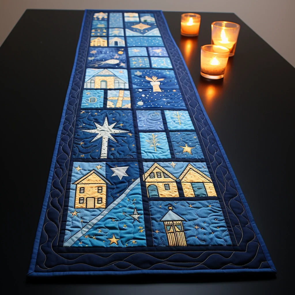 Jewish Hanukkah TAI040124420 Quilted Table Runner