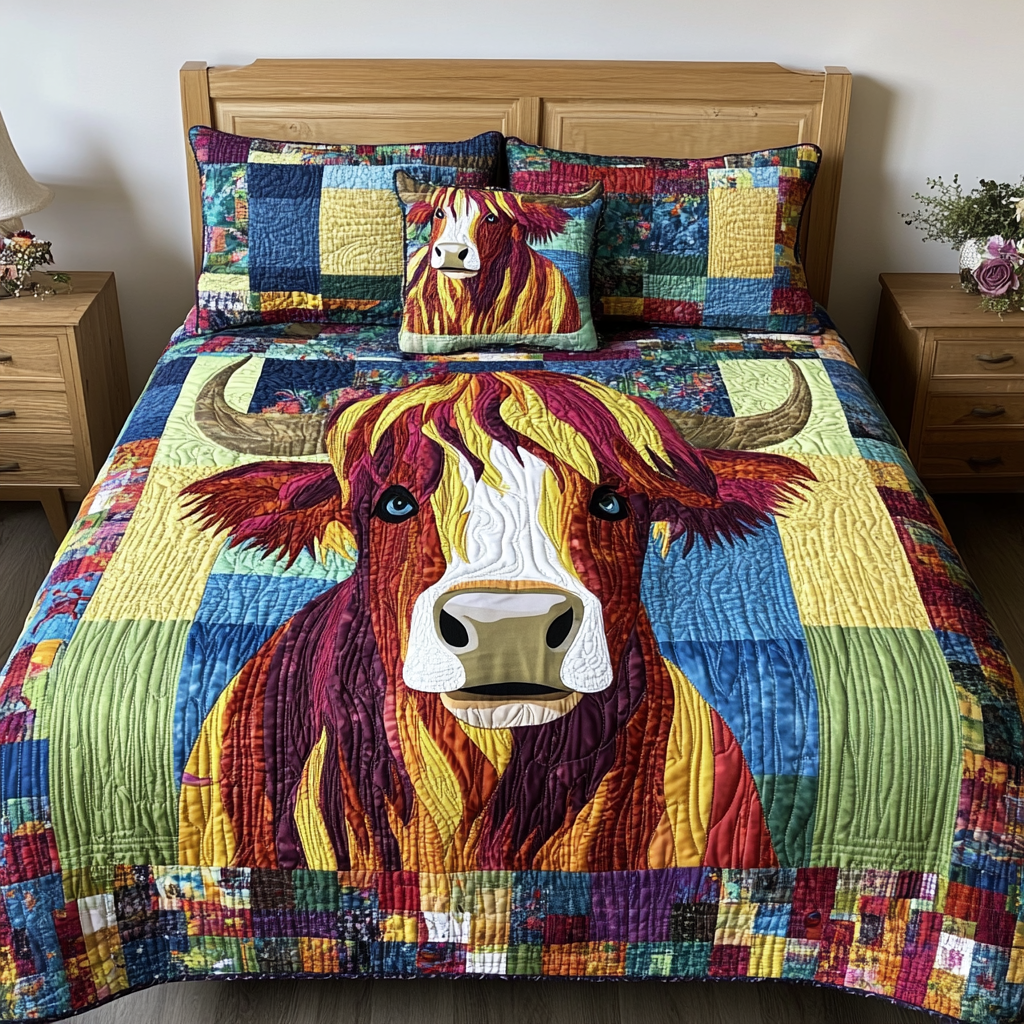 Highland Cow DAI231124112 Quilt Bedding Set