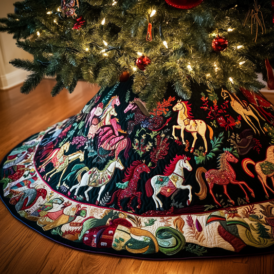 Horse TAI091024278 Quilted Tree Skirt