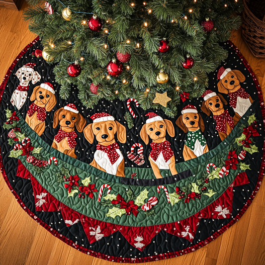 Dachshund TAI041024206 Quilted Tree Skirt