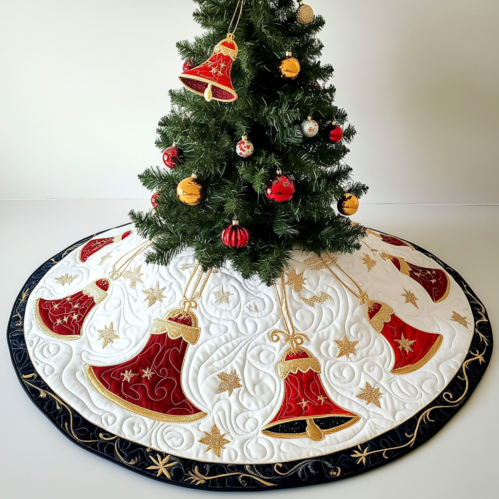 Christmas Bell DAI040924141 Quilted Tree Skirt