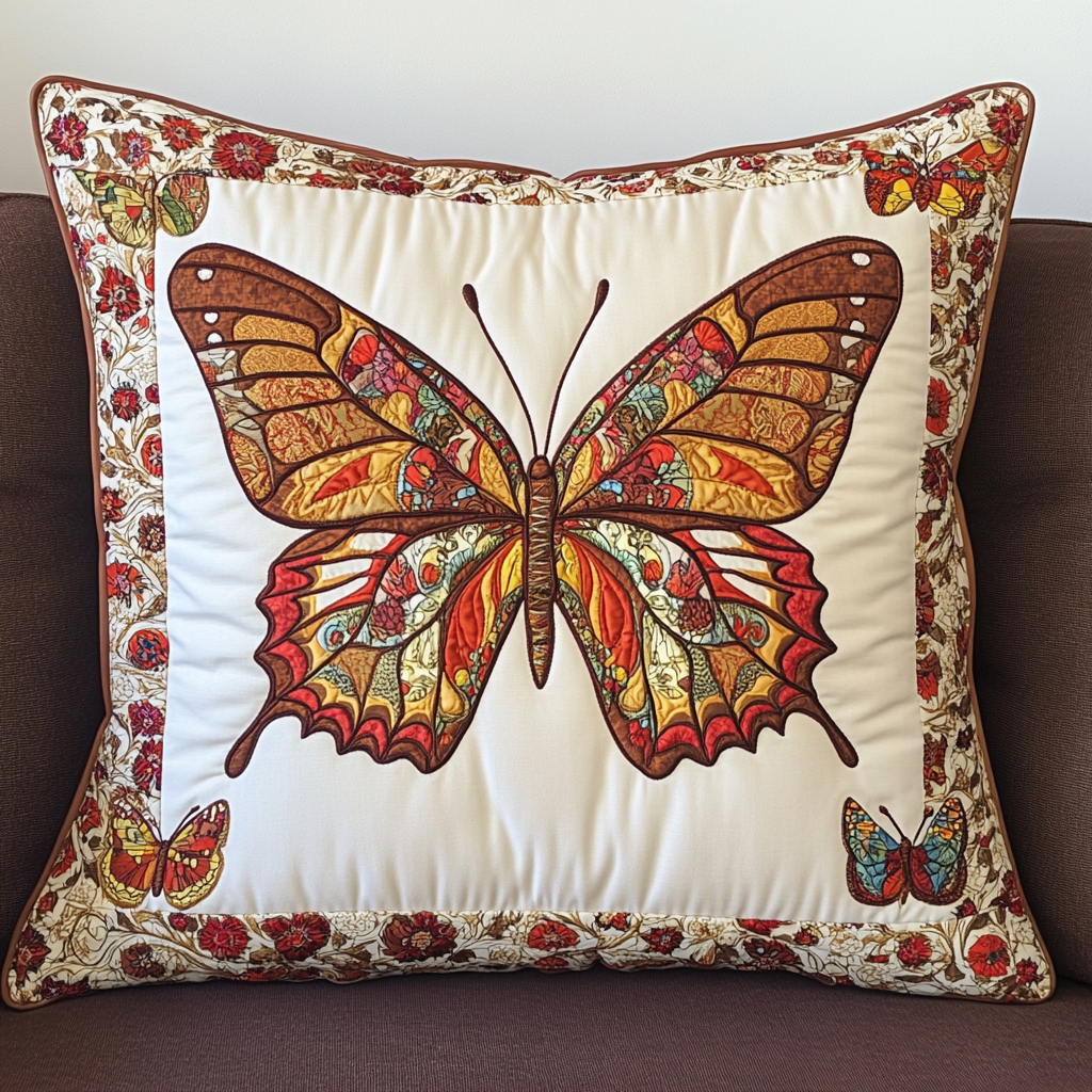 Butterfly TAI130824163 Quilted Pillow Case