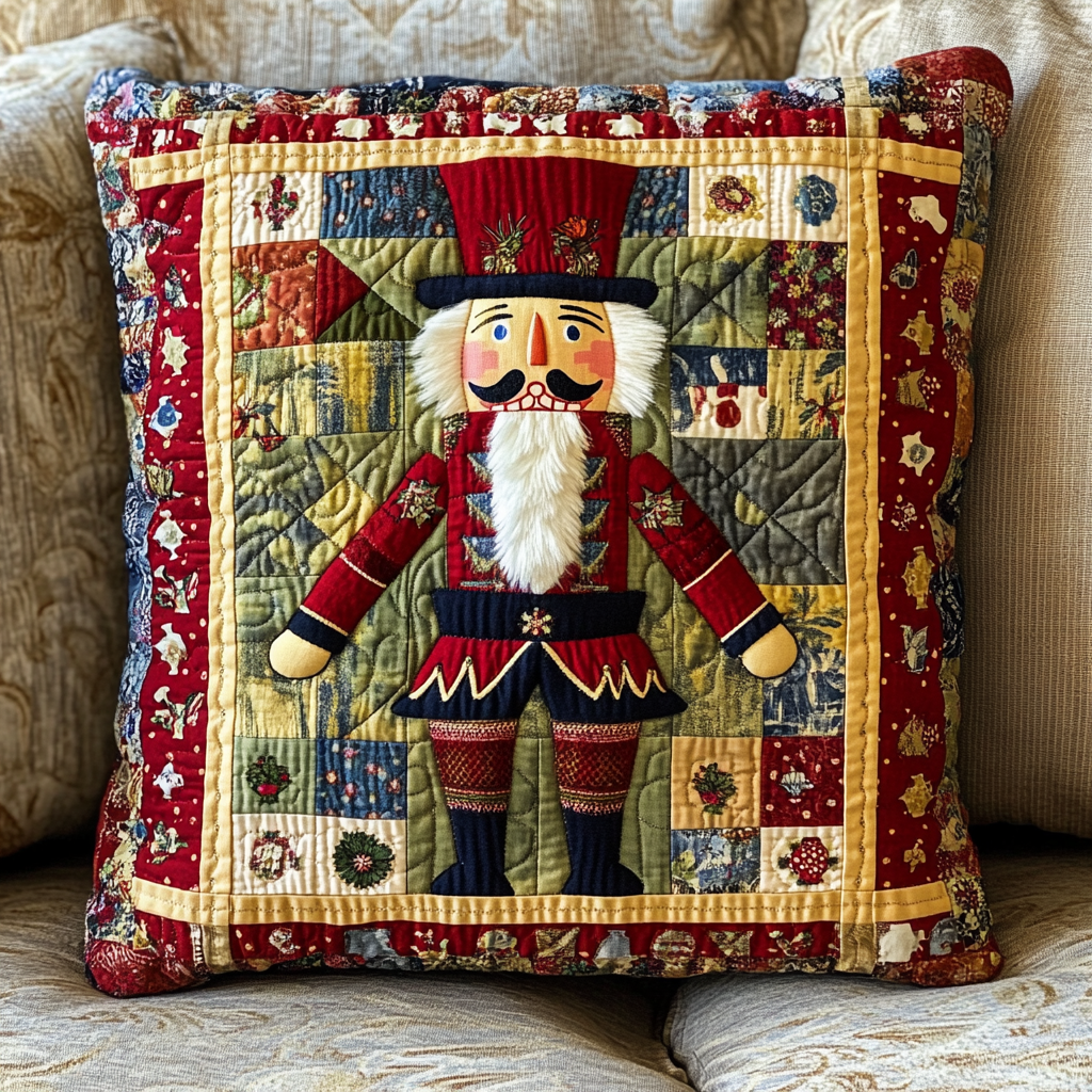 Christmas Nutcracker TAI141124412 Quilted Pillow Case