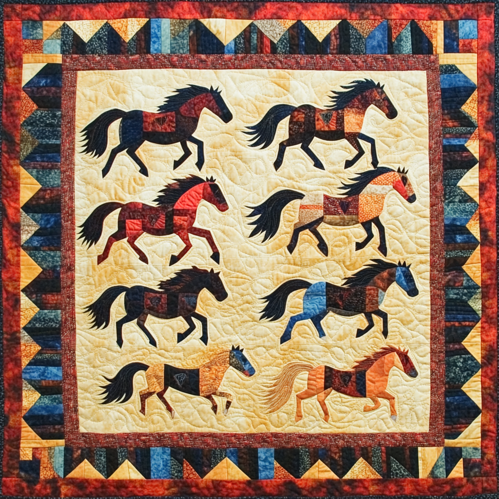 Native American Horse DAI040924188 Quilt Blanket