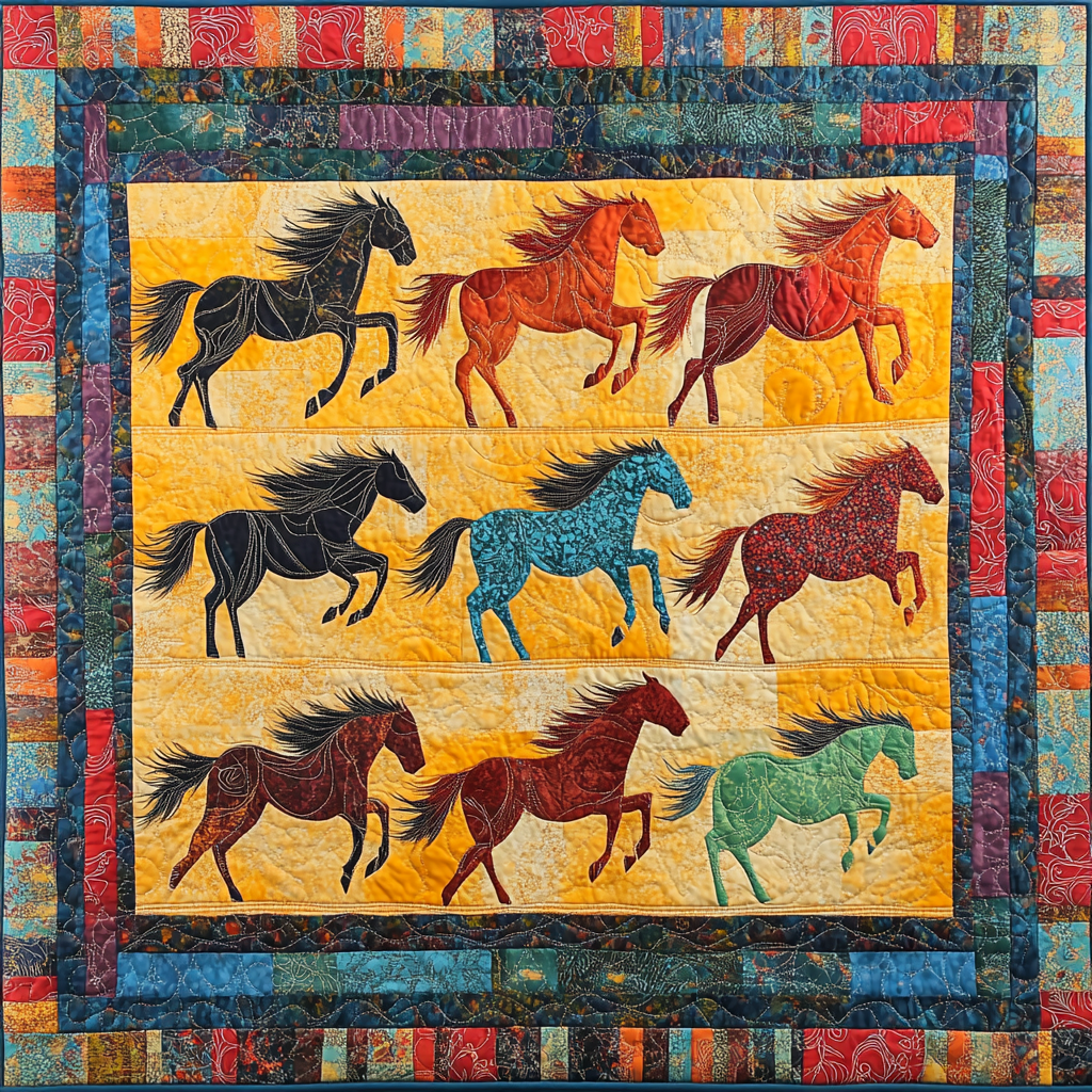 Horse DAI080824026 Quilt Blanket