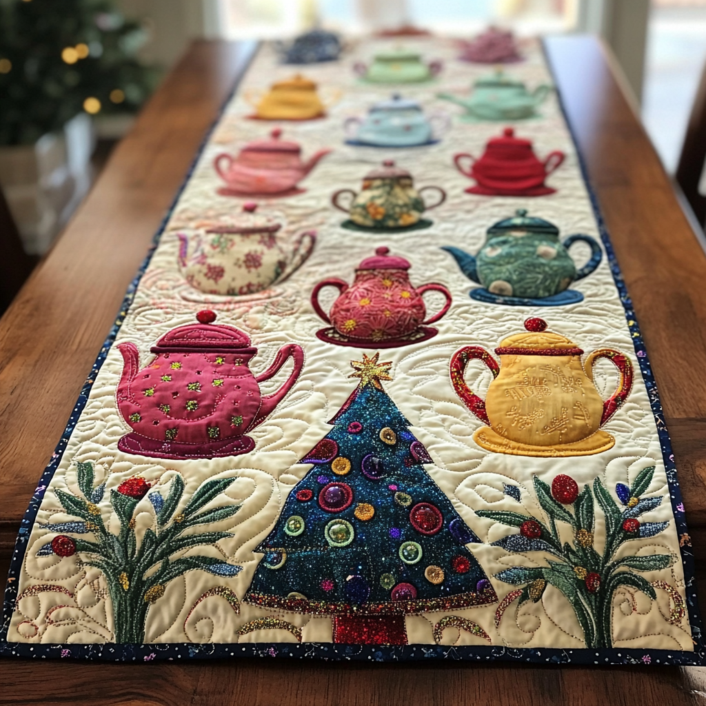 Teapot TAI041024282 Quilted Table Runner