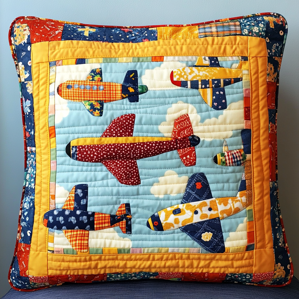 Airplane DAI301224157 Quilted Pillow Case