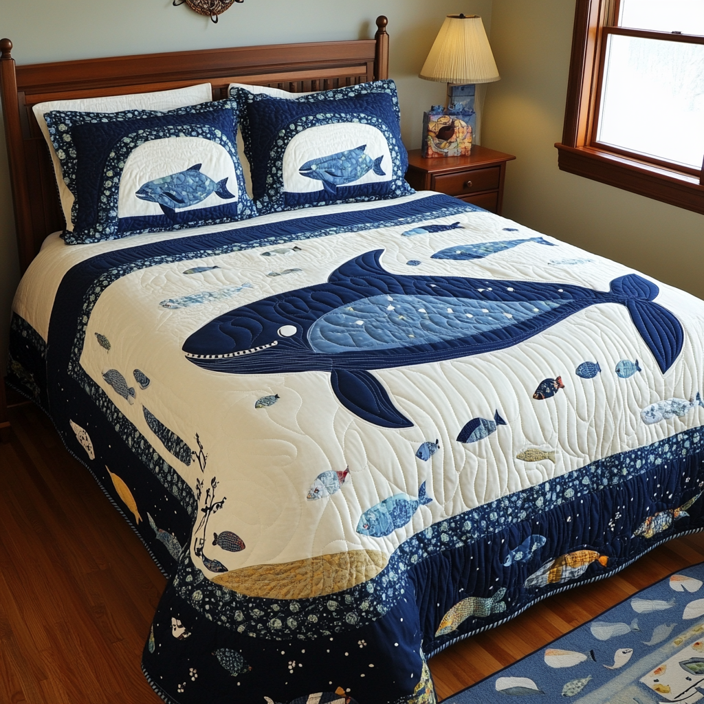 Whale DAI280824054 Quilt Bedding Set