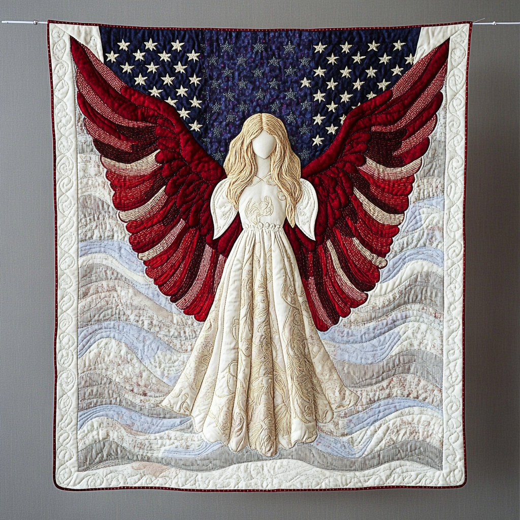 Partriotic Angel DAI231124079 Quilt Blanket