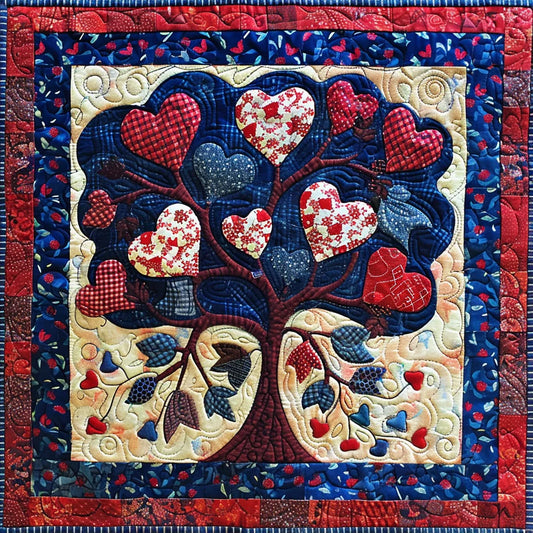 Patriotic Heart TAI060324151 Quilted Placemats