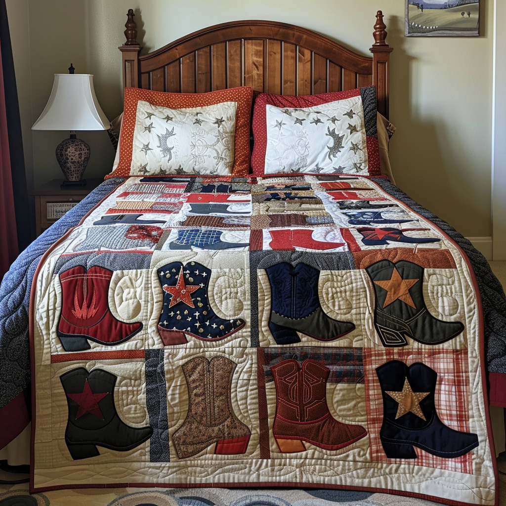 Cowboy Boot TAI251124099 Quilt Bedding Set