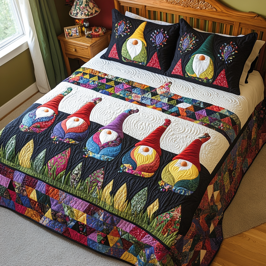 Christmas Gnome TAI181024225 Quilt Bedding Set