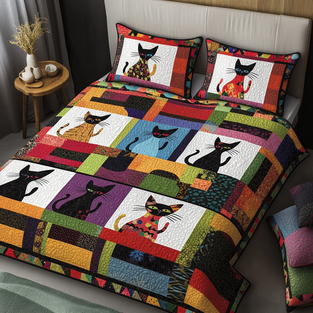 Cat TAI181024260 Quilt Bedding Set