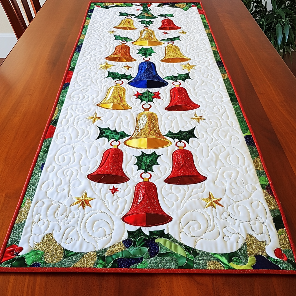 Christmas Bell DAI141124567 Quilted Table Runner