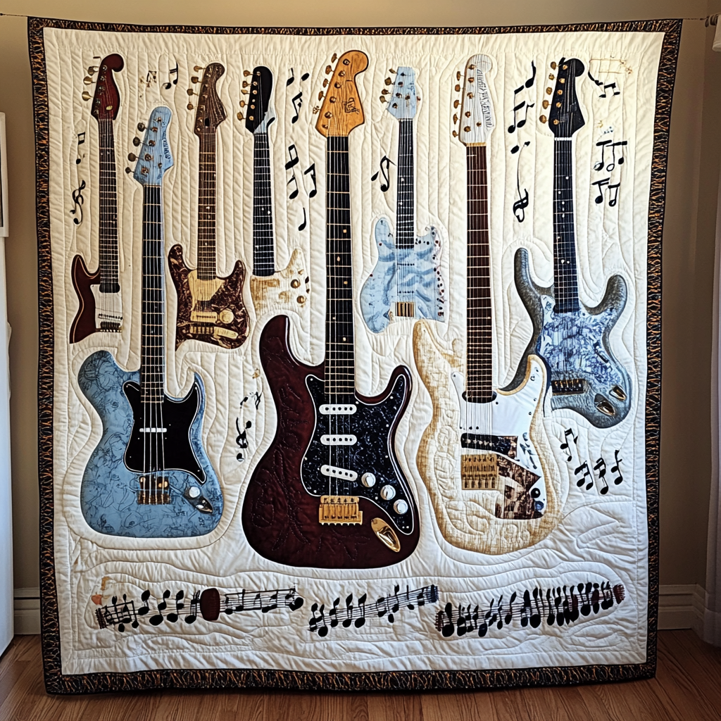 Guitar TAI091024002 Quilt Blanket