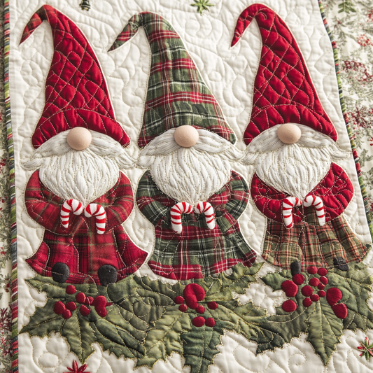 Christmas Gnome TAI101224575 Quilted Table Runner