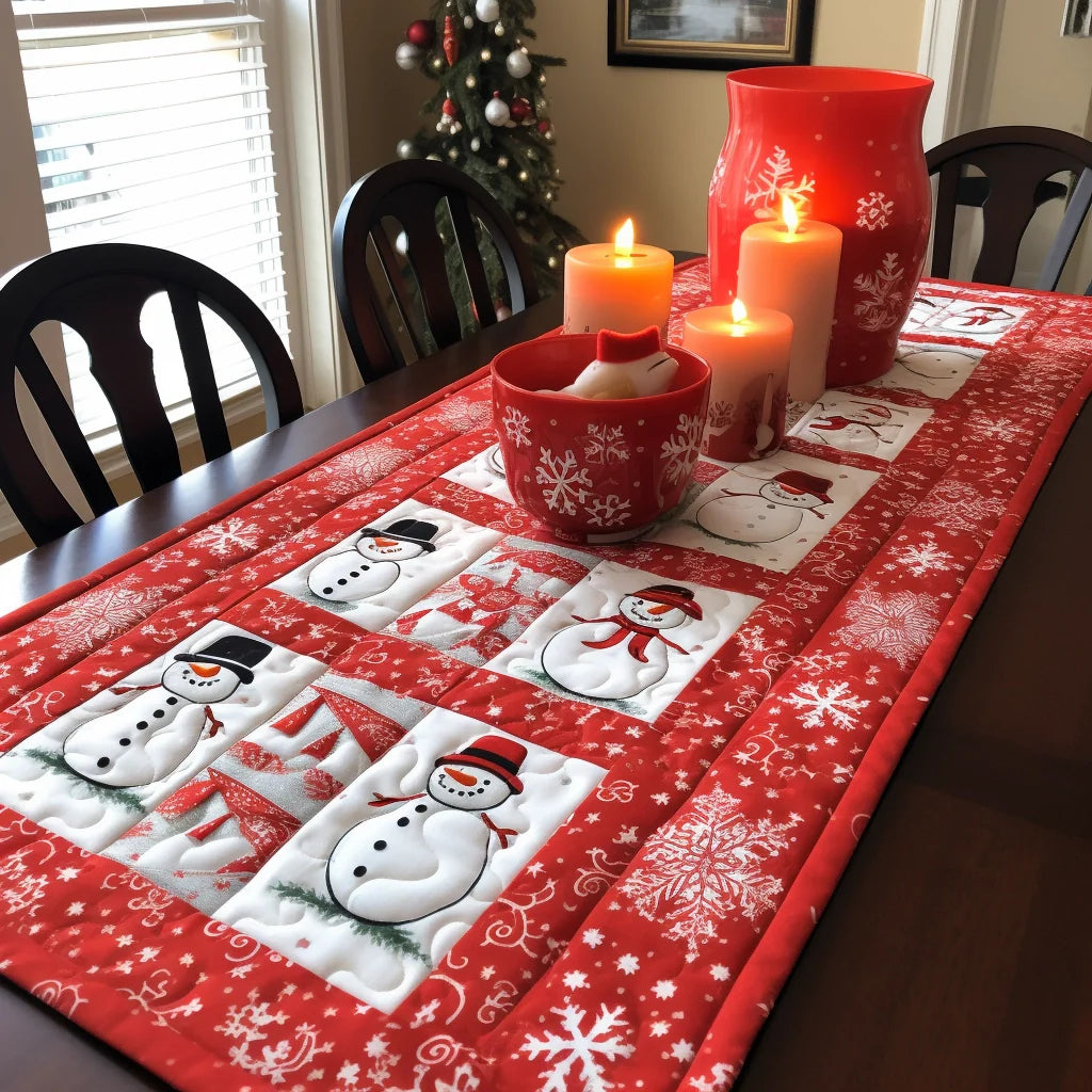 Christmas Snowman TAI280224073 Quilted Table Runner