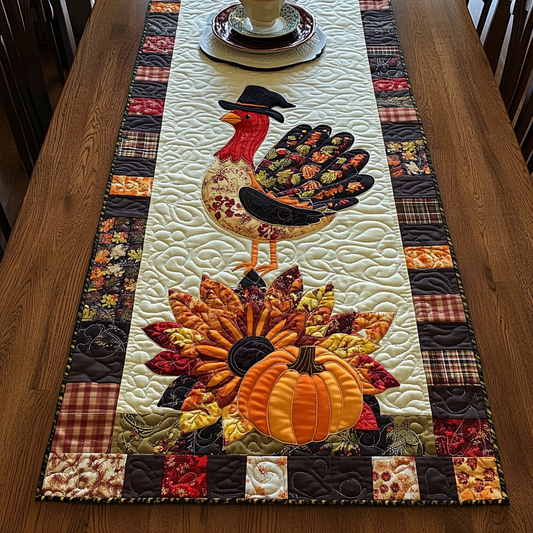 Autumn Turkey TAI041024338 Quilted Table Runner