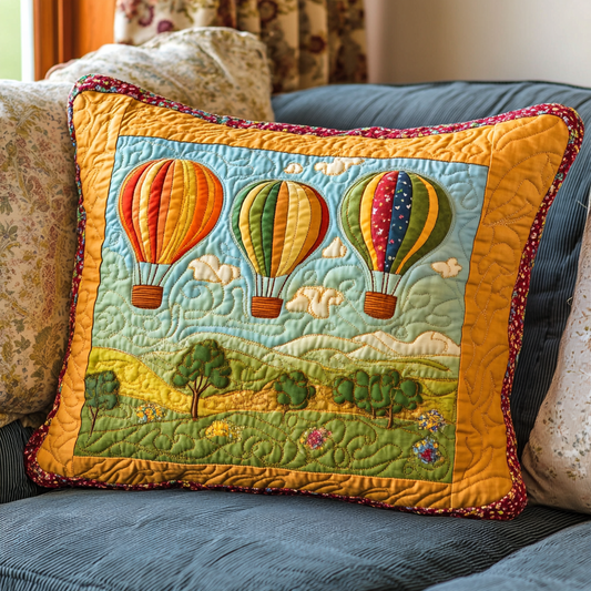Hot Air Balloon DAI110225326 Quilted Pillow Case