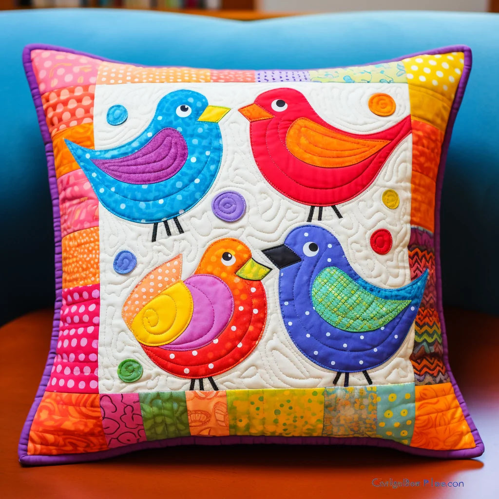 Bird TAI020324260 Quilted Pillow Case