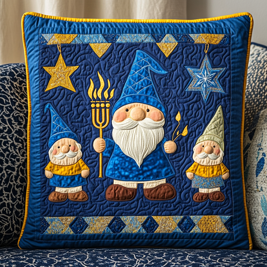 Hanukkah Gnome DAI301224194 Quilted Pillow Case