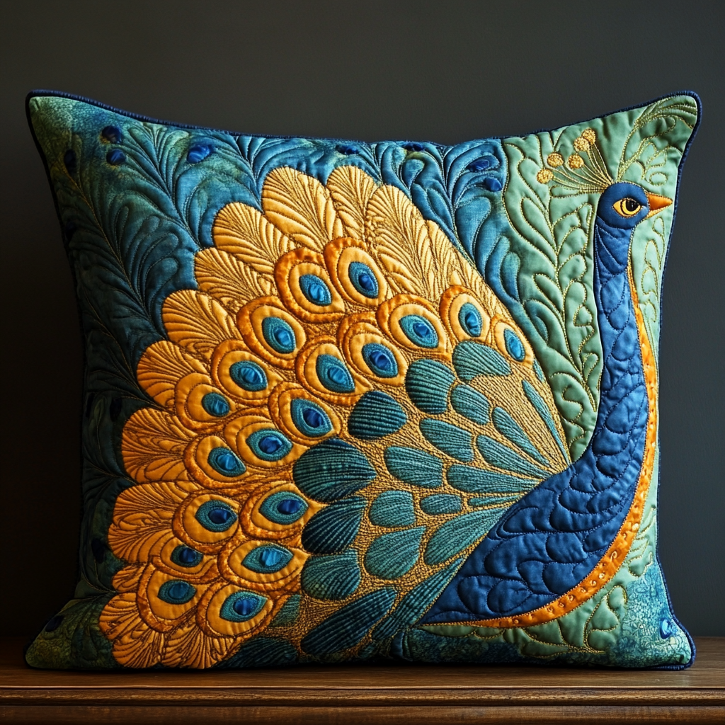 Peacock DAI090125373 Quilted Pillow Case