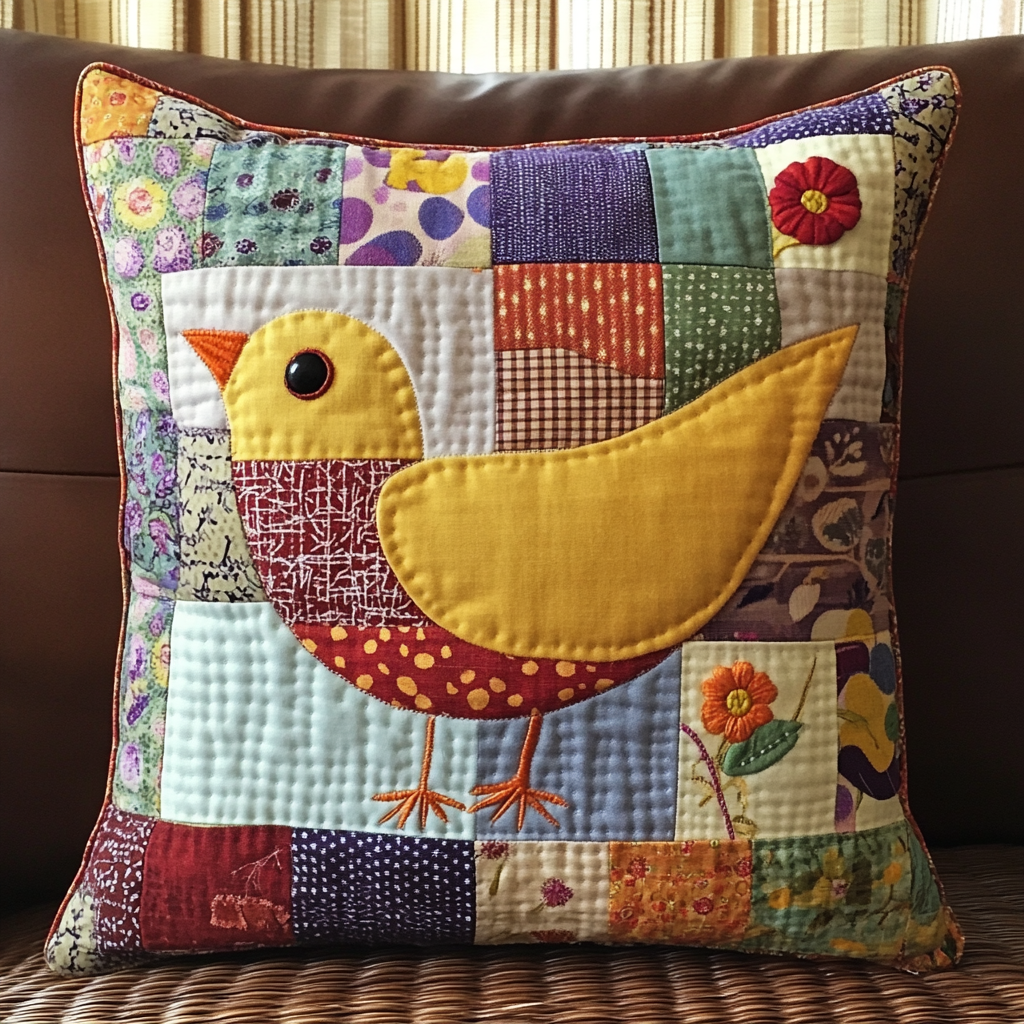 Bird TAI130824217 Quilted Pillow Case