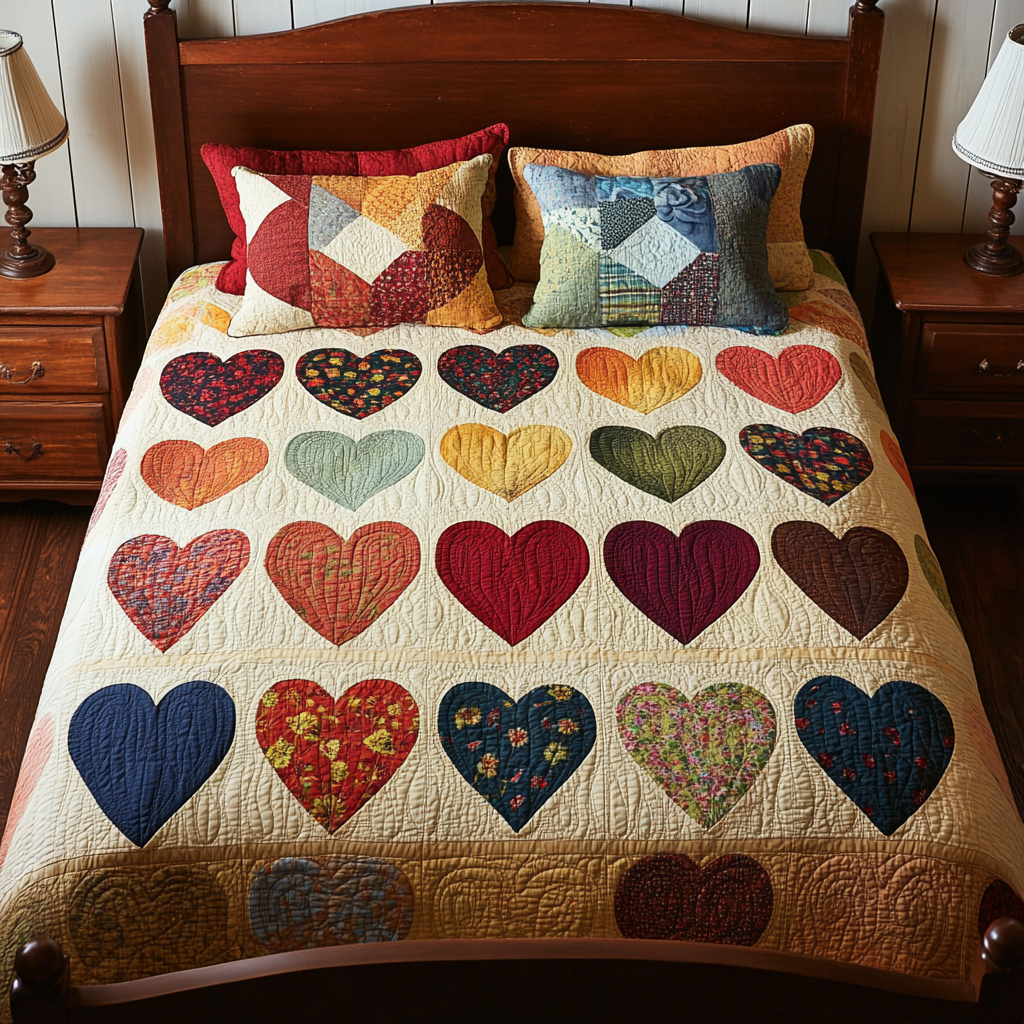 Heart TAI151024458 Quilt Bedding Set