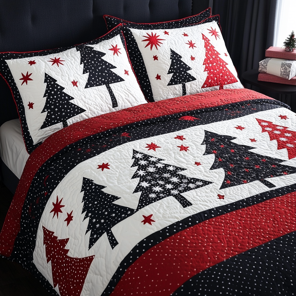 Christmas Tree TAI201124345 Quilt Bedding Set