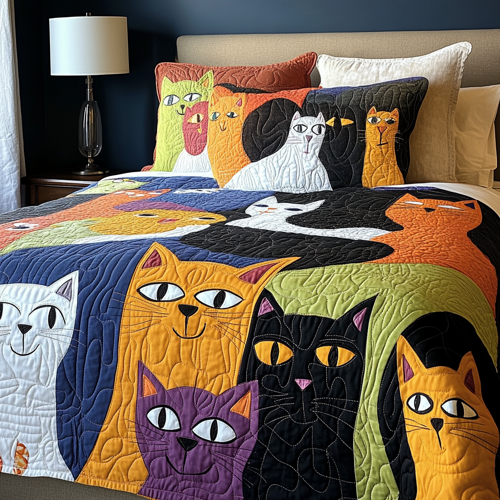 Cat TAI121024042 Quilt Bedding Set