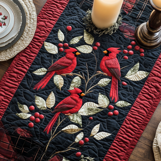 Christmas Cardinal TAI091024375 Quilted Table Runner