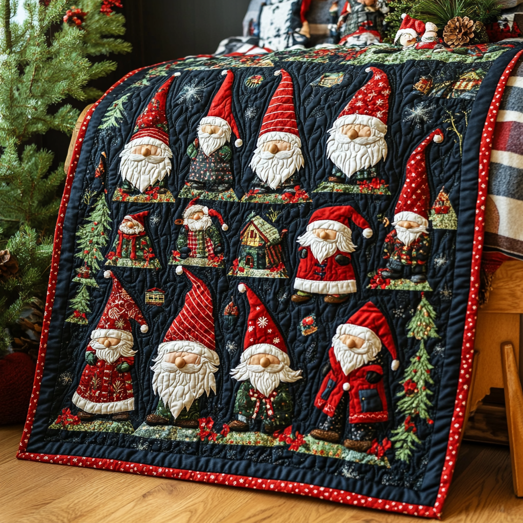 Christmas Gnome TAI260924092 Quilt Blanket