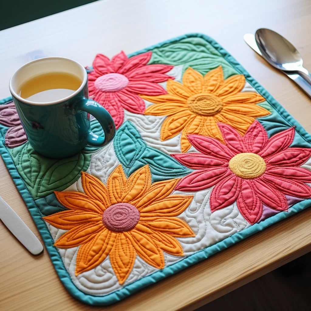 Flower TAI04122335 Quilted Placemats