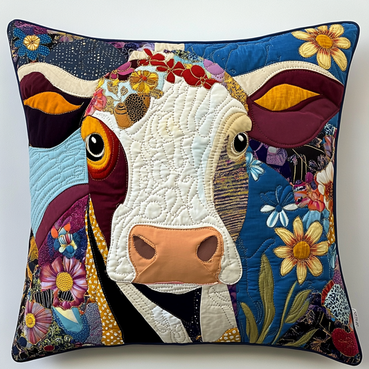 Cow DAI221024317 Quilted Pillow Case