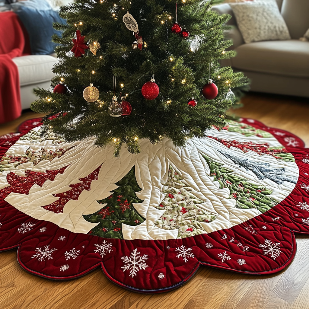 Christmas Tree TAI021024150 Quilted Tree Skirt