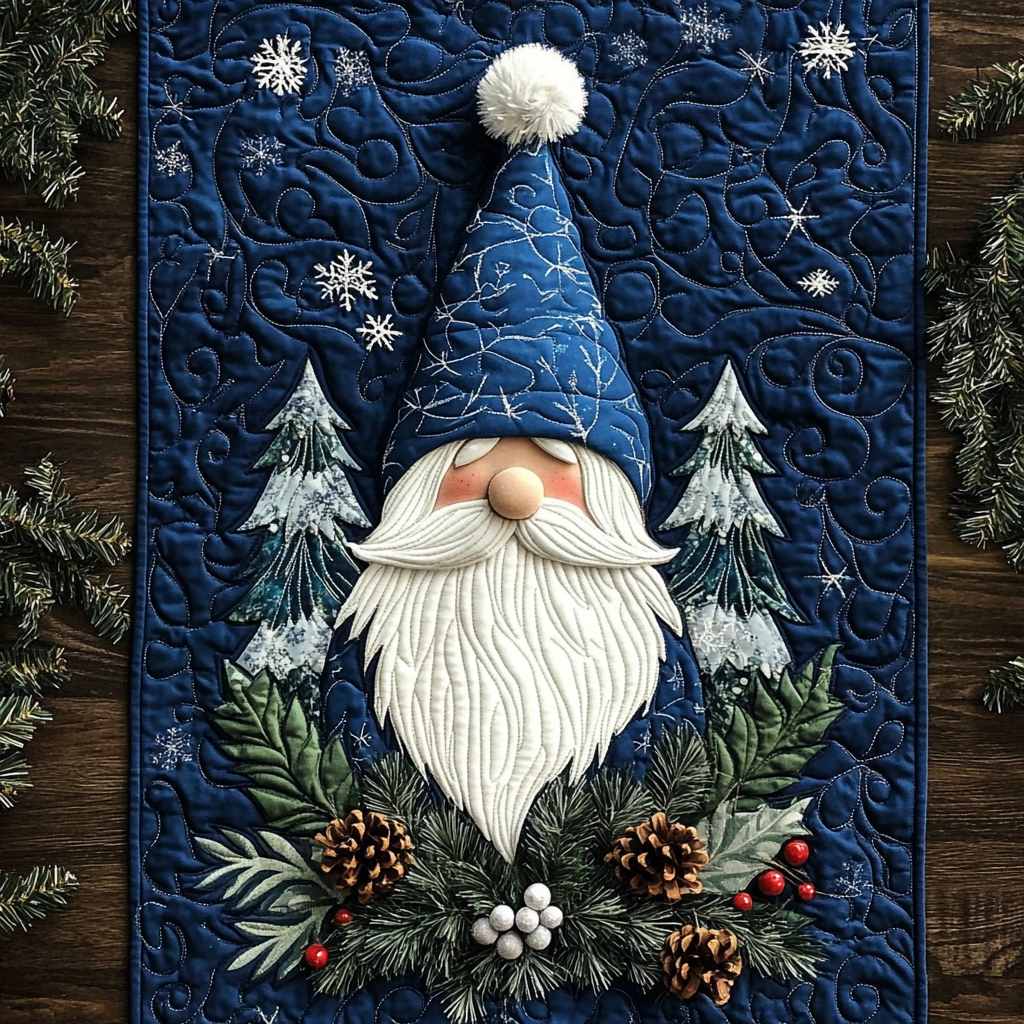 Christmas Gnome TAI141124252 Quilted Table Runner