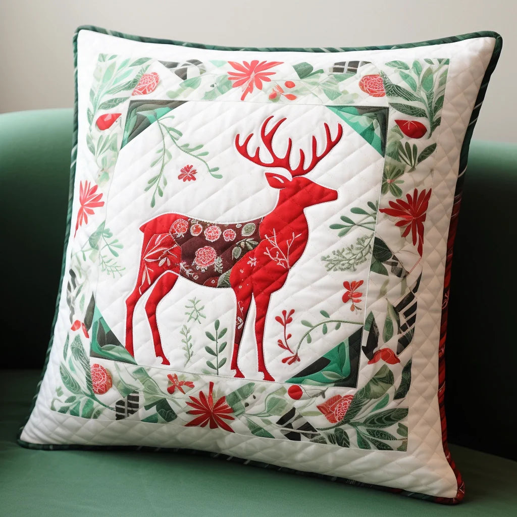 Deer TAI020324218 Quilted Pillow Case