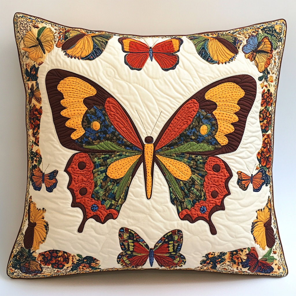 Butterfly TAI130824162 Quilted Pillow Case